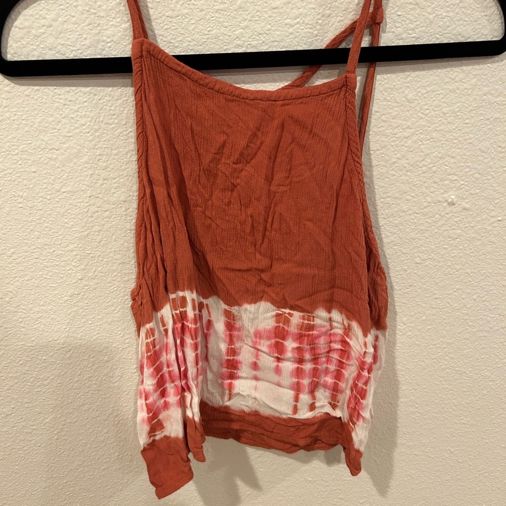 Mossimo Supply Co Brown Crop Tank Top Relaxed Fit